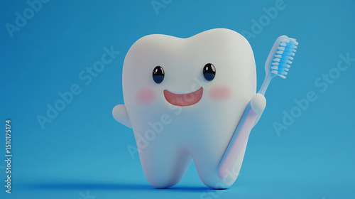 happy tooth animation for healthy oral campaign for kids