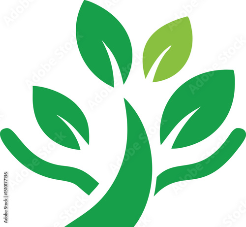Green leaf tree of life nature growth logo