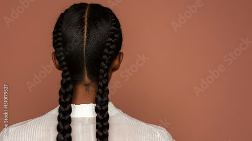 Wallpaper Mural Close-up view of two large braids on a person's head. Torontodigital.ca