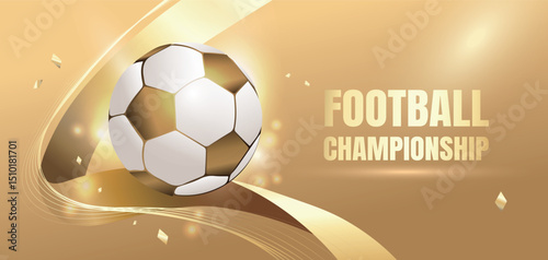 Soccer competition illustration. Sport banner template.