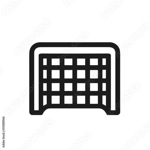 Simple Outline Football Goalpost Net Outline Silhouette Shape Icon