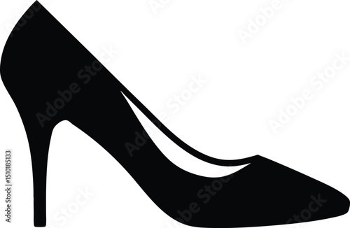 Shoe high heel silhouette vector illustration. High heels icon, woman shoes, Women's shoe icons button, vector, sign, symbol, logo, vector illustration design