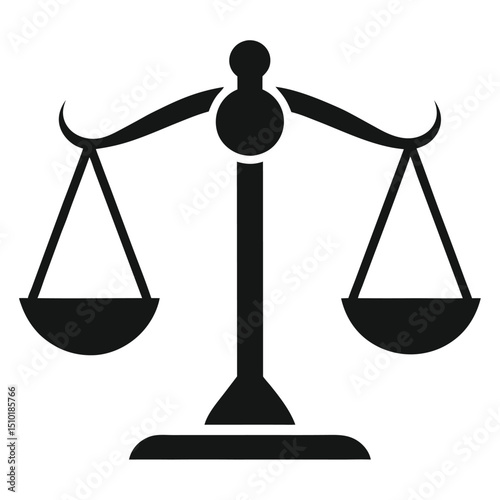scales of justice icon isolated on white background