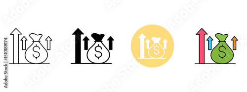money bag  Line, Glyph, Fill & Background Styles