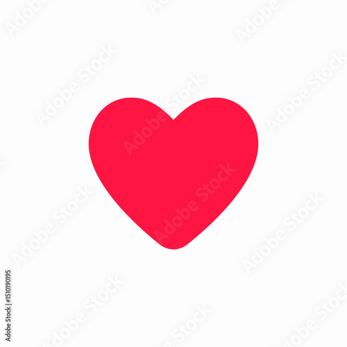 heart love favourite button icon sign vector