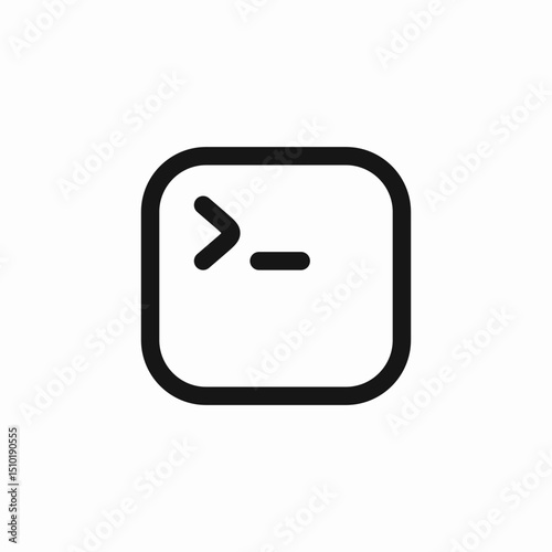 run terminal icon sign vector