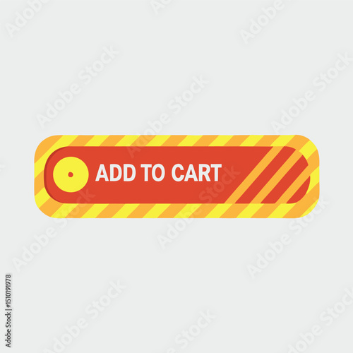 Vibrant Add to Cart Button with Striped Border for E commerce Websites and Online Shopping Platforms to Enhance User Experience
