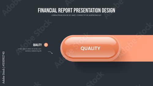 Investor Campaign Slideshow Layout Vector Illustration. Sales Plan One Element Diagram Presentation Design. Service Review 1 Option Infographic Frame Template.