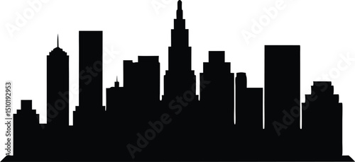 skyline of los angeles building silhouette, Los Angeles city skyline silhouette vector design