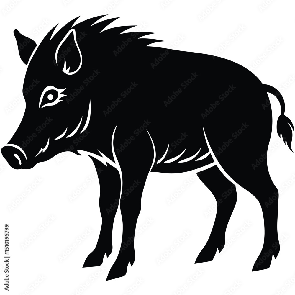 Fototapeta premium WILD BOAR VECTOR