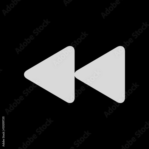Backward Filled Icon