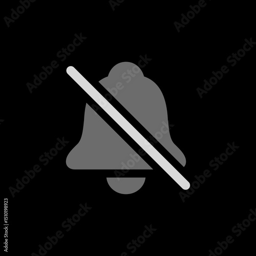 Muted Bell Silhouette Icon
