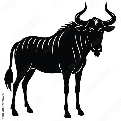 wildebeest vector