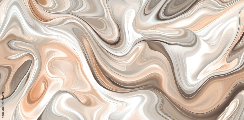 A top-down view of an abstract marble pattern with swirling patterns in neutral tones. The design features light gray, white, and brown hues, creating a sense of depth and texture. A top-down view of an abstract marble pattern with swirling patterns in neutral tones. The design features light gray, white, and brown hues, creating a sense of depth and texture.