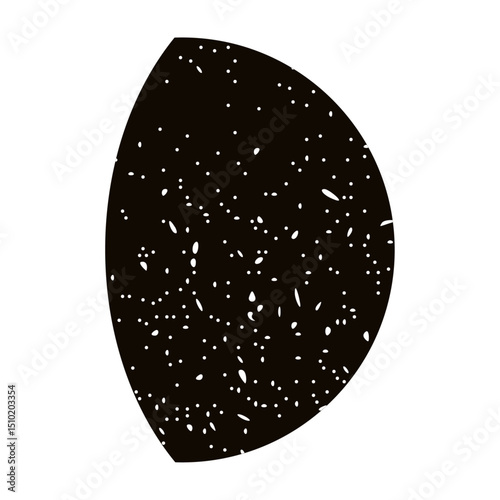 Lunar moon phases with crescent, half, and full cycle, celestial night sky elements, black and white astronomy icon set. Flat vector illustration isolated on white background.
