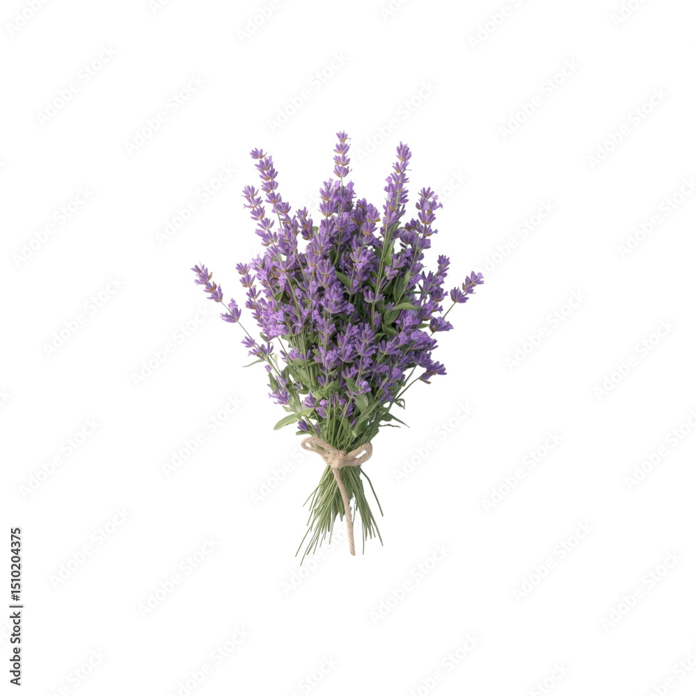 Naklejka premium Stunning Lavender Bouquet: A Floral Delight isolated on white background