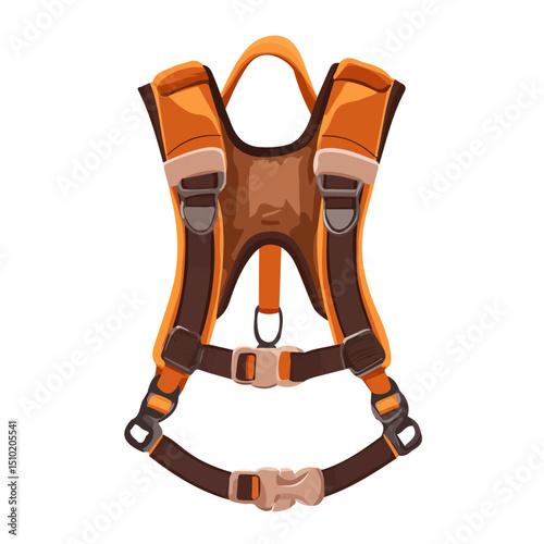 2D flat Rock Climbing Harness vector illustration, isolated on a white background.