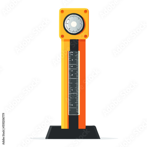 2D flat vector illustration of Level Tool, isolated on a white background.