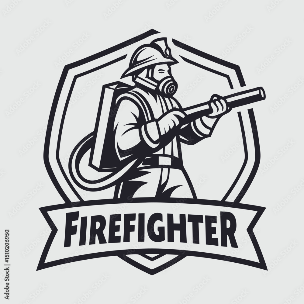 Obraz premium the firefighter vector