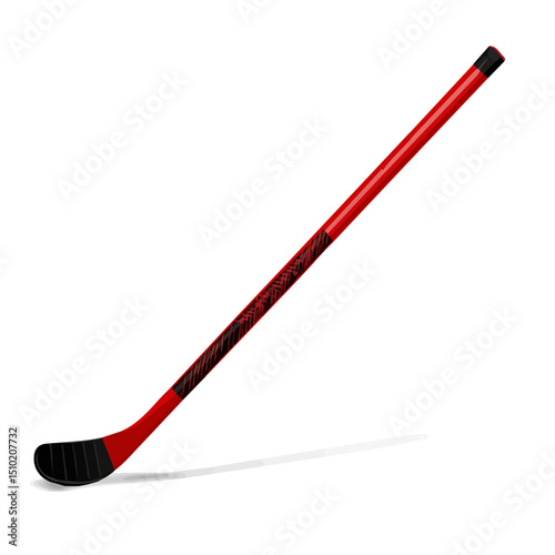 2D flat Hockey Stick vector illustration, isolated on a white background.