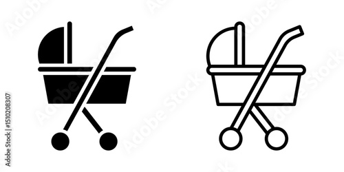 pram icon on white background