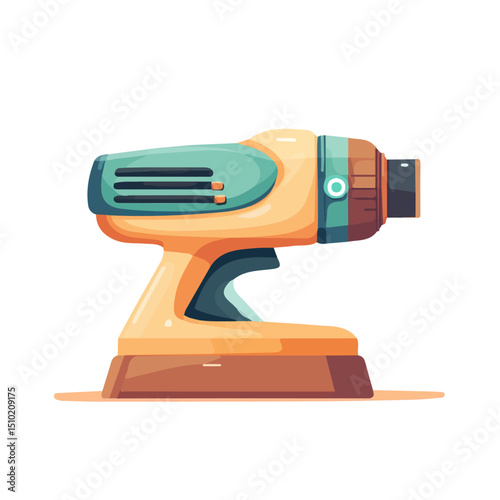2D flat Sander vector illustration, isolated on a white background.