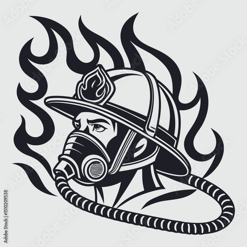 the firefighter vector