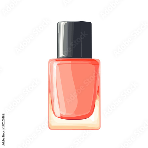 Nail Polish 2D flat vector illustration, isolated on a white background.