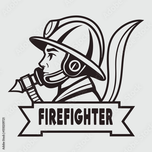 the firefighter vector