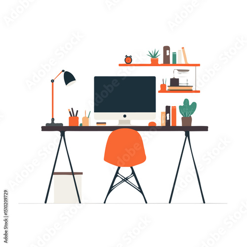 2D flat Online Testing vector illustration, isolated on a white background.
