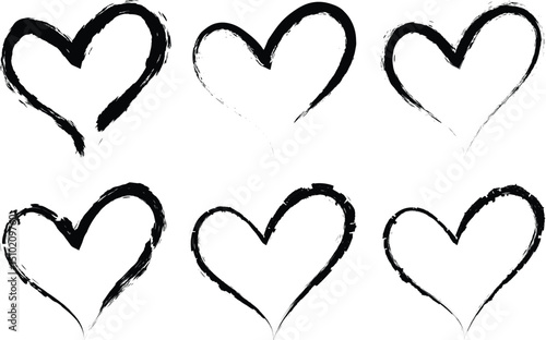 heart made of black and white paper