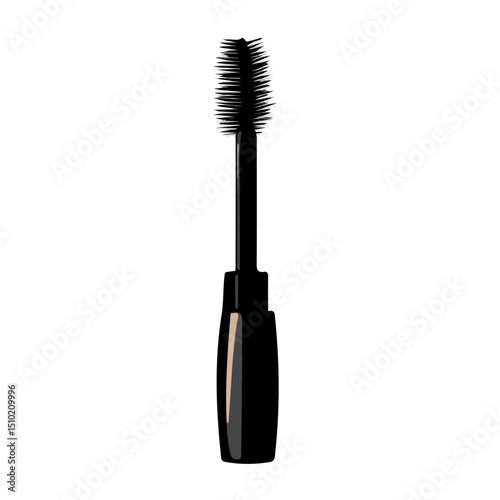 Mascara 2D flat vector illustration, isolated on a white background.