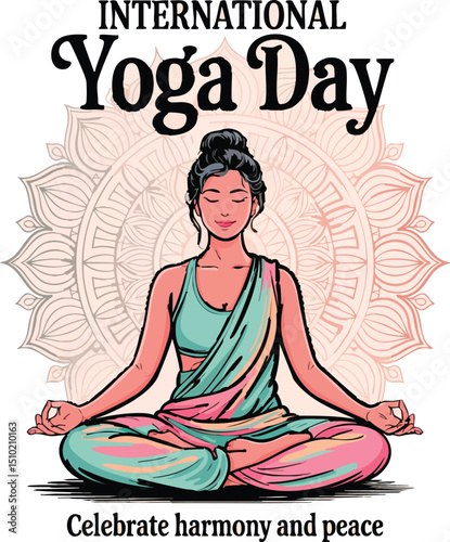 international yoga day yoga pose meditation harmony peace