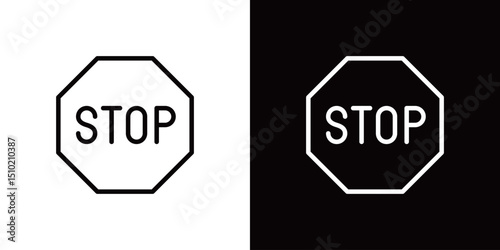 ストップのラインアイコン