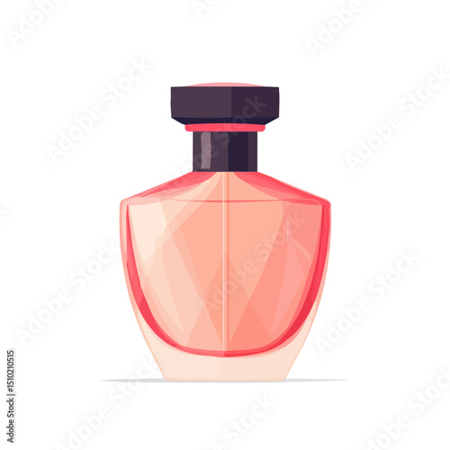 Perfume Bottle vector 2D flat illustration, isolated on a white background.