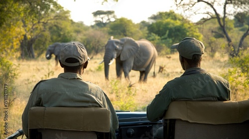 Wildlife safari adventure: Observing elephants in their natural habitat