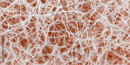 Collagen matrix structure observed under high magnification Generative AI