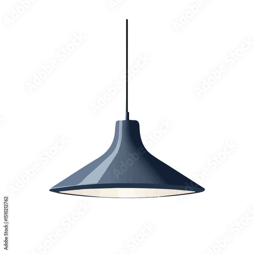 Pendant Light vector 2D flat illustration, isolated on a white background.