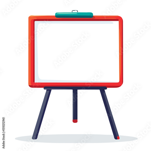 Online Whiteboard vector 2D flat illustration, isolated on a white background.