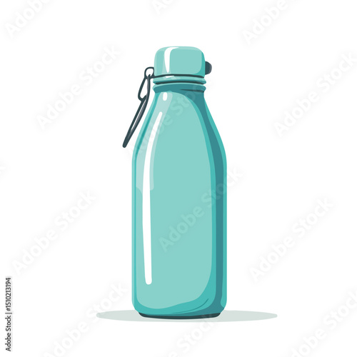 2D flat vector illustration of Reusable Bottle, isolated on a white background.