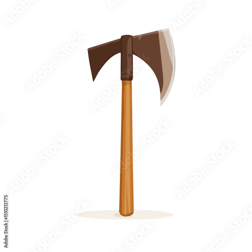Hoe vector 2D flat illustration, isolated on a white background.