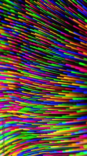 Colorful background with many lines of different colors and sizes. Vertical looped animation