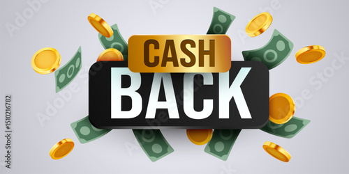 Cashback icon isolated on white background. Cashback or money back label. Vector illustration