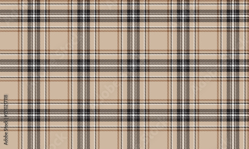 Seamless plaid pattern, cream, black, white, brown, classic and warm feeling, suitable for designing clothes, skirts and pants, adding style to every look.
