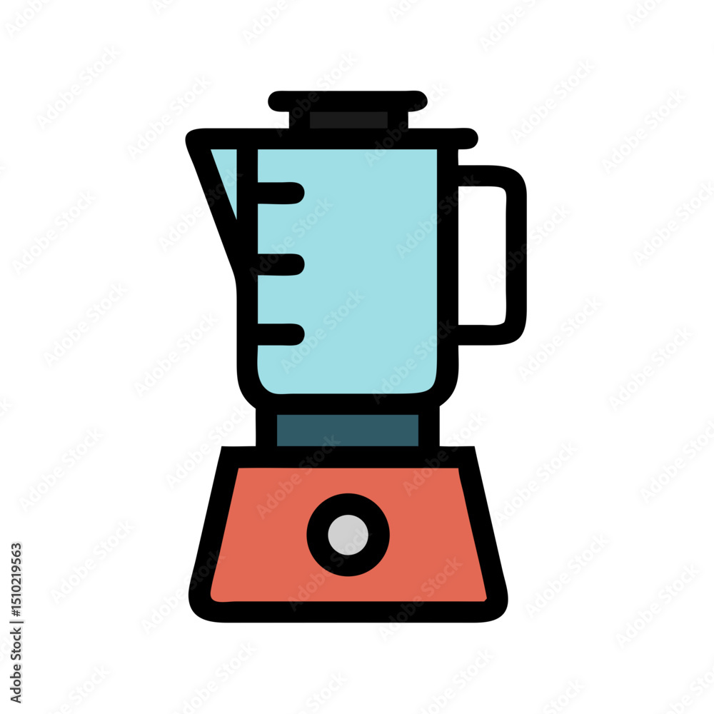 Fototapeta premium Blender Icon Illustration – Cooking and Kitchenware Symbol