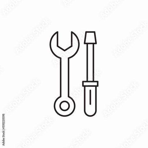 Maintenance tools set icon vector sign