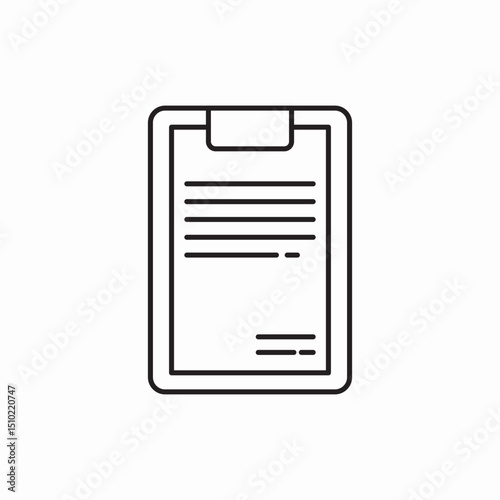 Clipboard document board icon vector sign