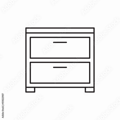 Storage cabinet unit icon vector sign