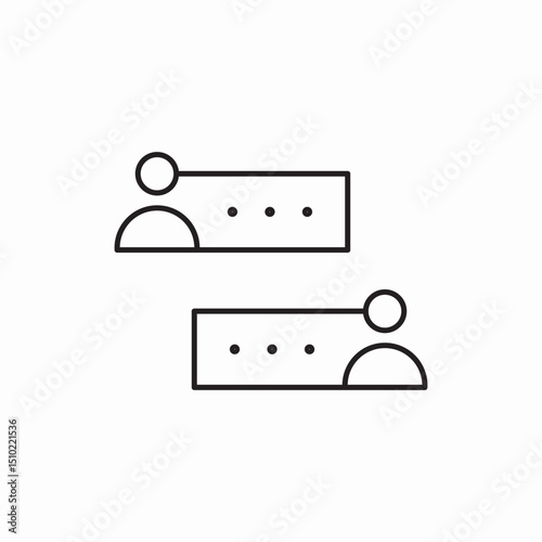 User chat message icon vector sign