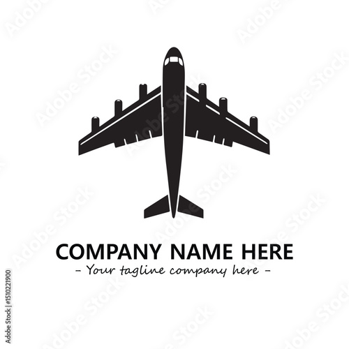 Plane silhouette logo company design vector illustration